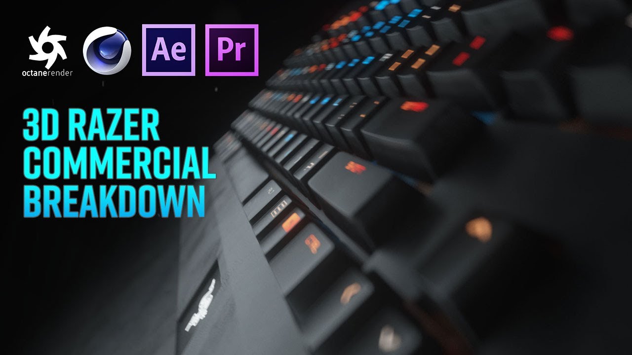 3D Keyboard Commercial Tutorial in Cinema 4D, Octane Render, After Effects