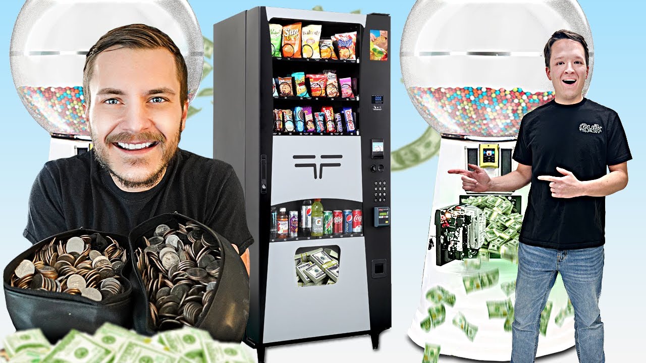 We Collected OVER $1000 From Our Vending Machine Business!