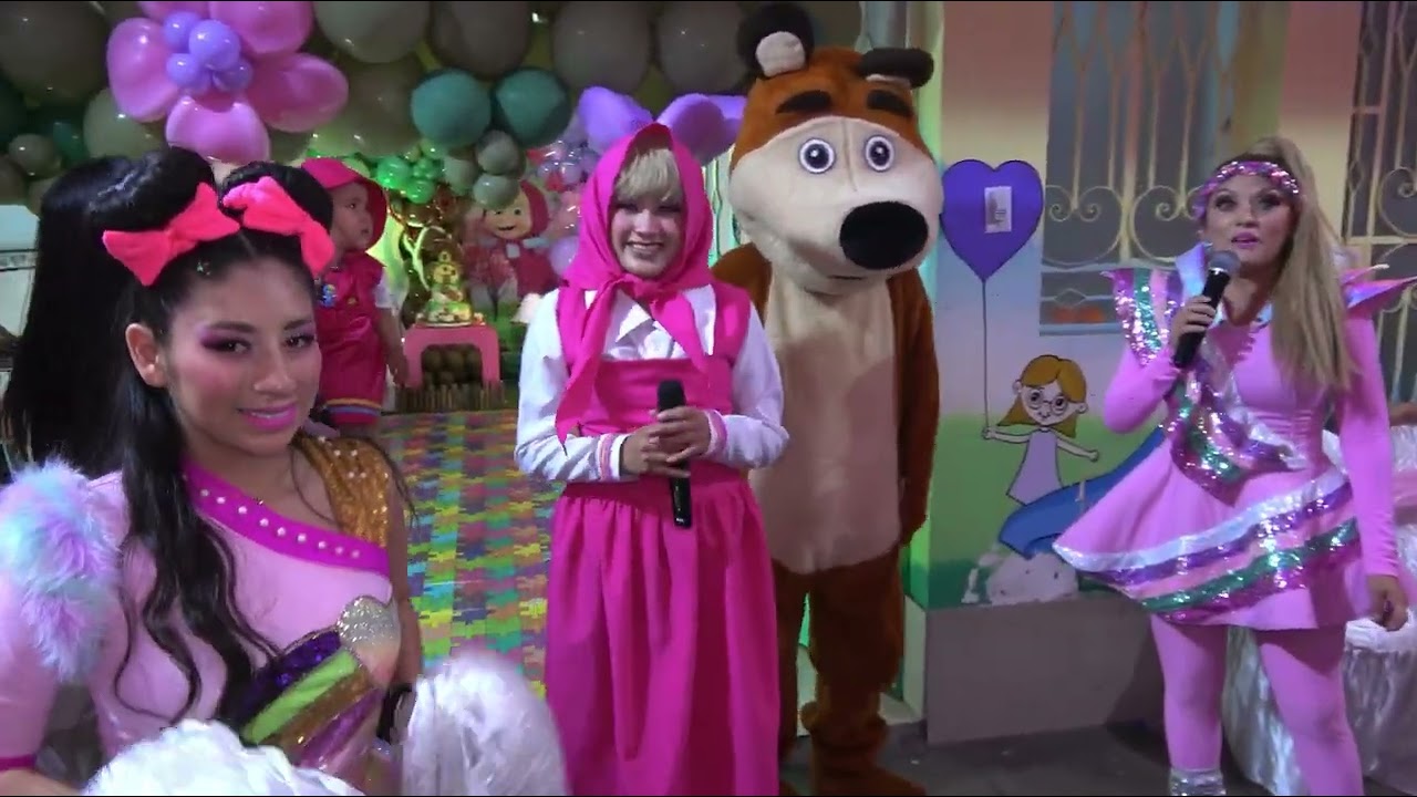Show infantil de Masha y el Oso 🐻 🩷 Cumpleaños de Fátima 🤩 📲👉🏼982094819 / ROXY PRODUCCIONES