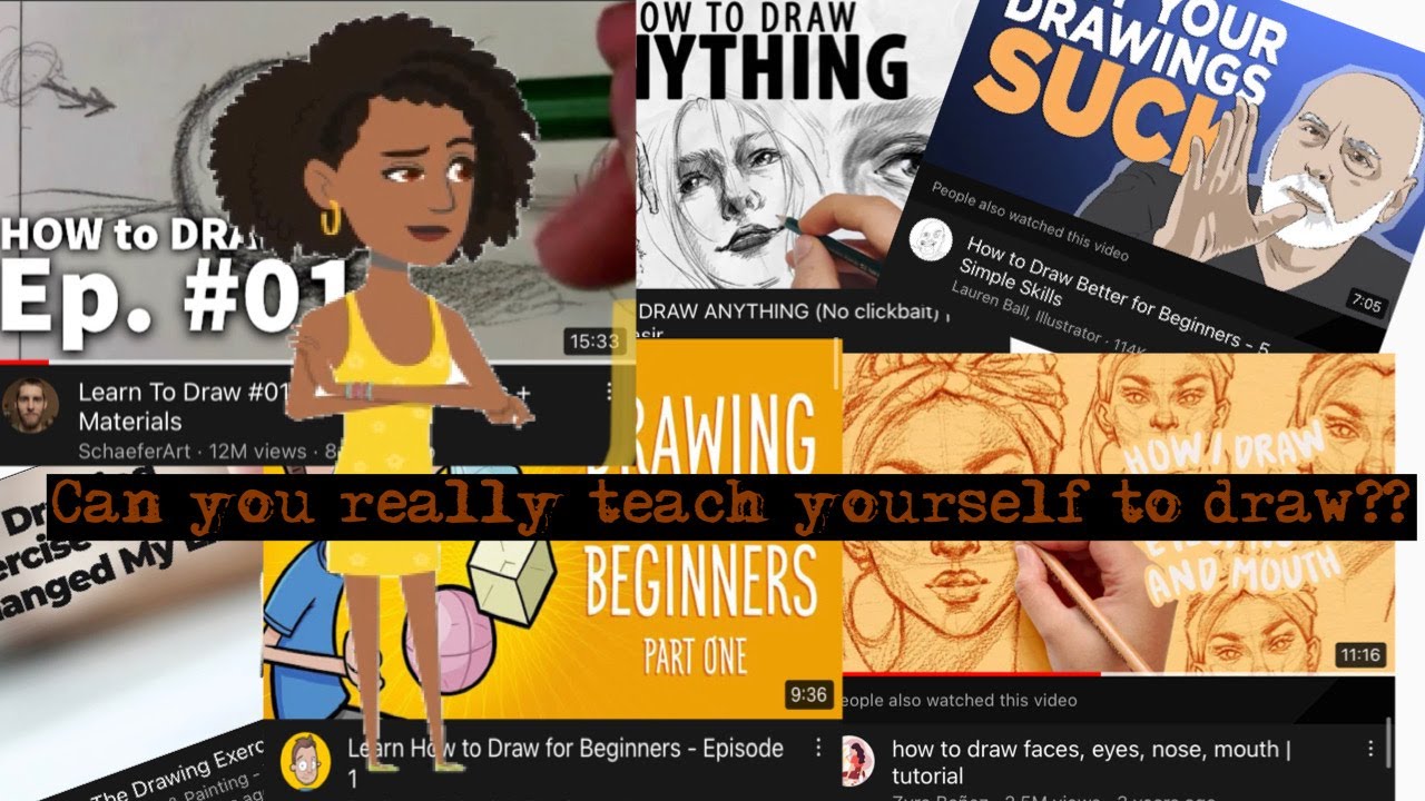 CAN YOU REALLY TEACH YOURSELF HOW TO DRAW??| USING BRANDON SCHAEFER LESSON