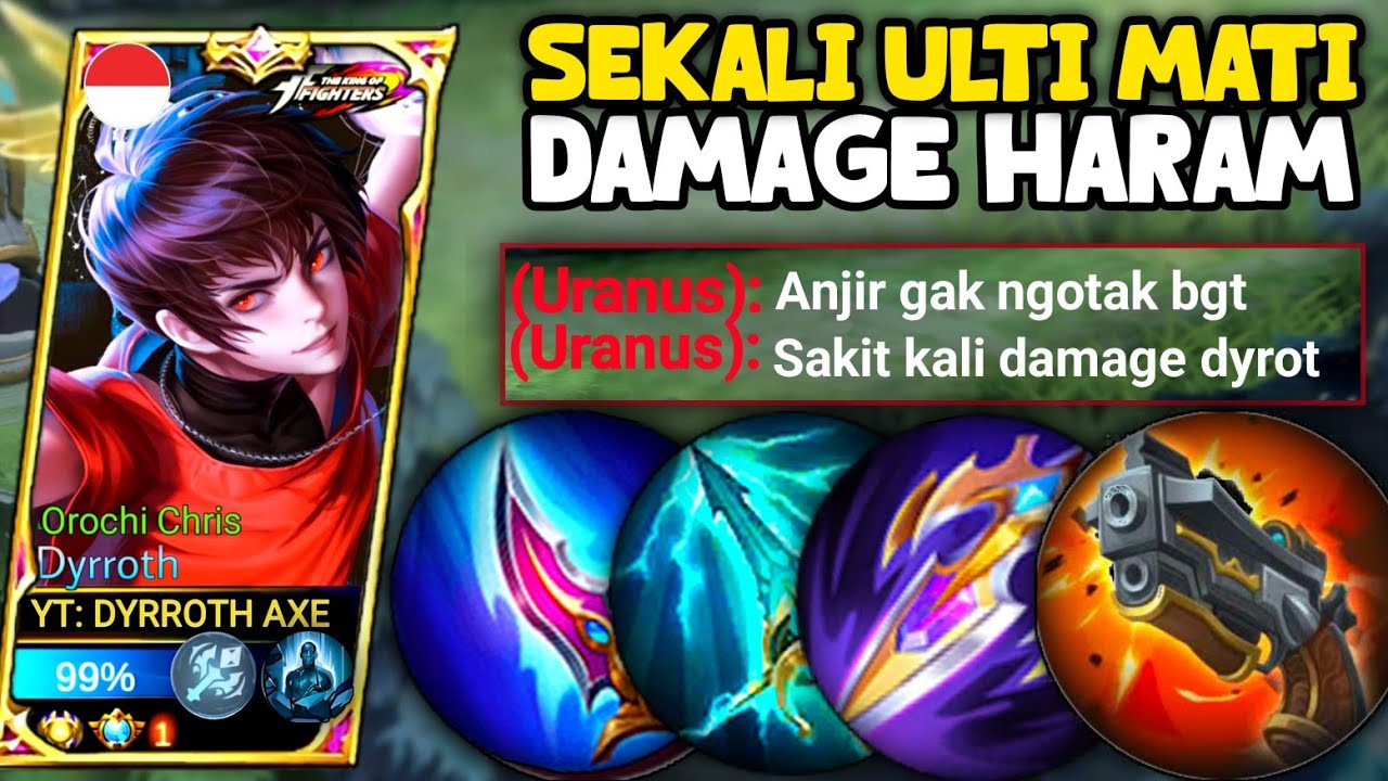 Один ультимейт убьёт тебя! Самая болезненная сборка Dyrroth 2025 - Самые болезненные предметы Dyr...