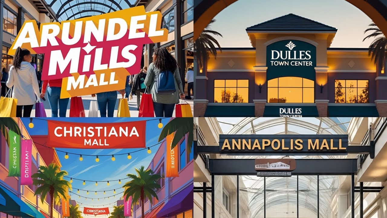 Malls of DMV | Annapolis Mall | Christiana Mall | Arundel Mills Mall | Dulles Town Center Mall | 4k