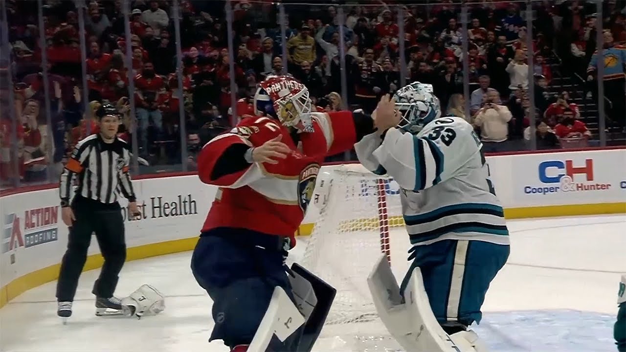 Sergei Bobrovsky Drops 🥊 Gloves 🥊 With Alex Nedeljkovic [FULL SEQUENCE]