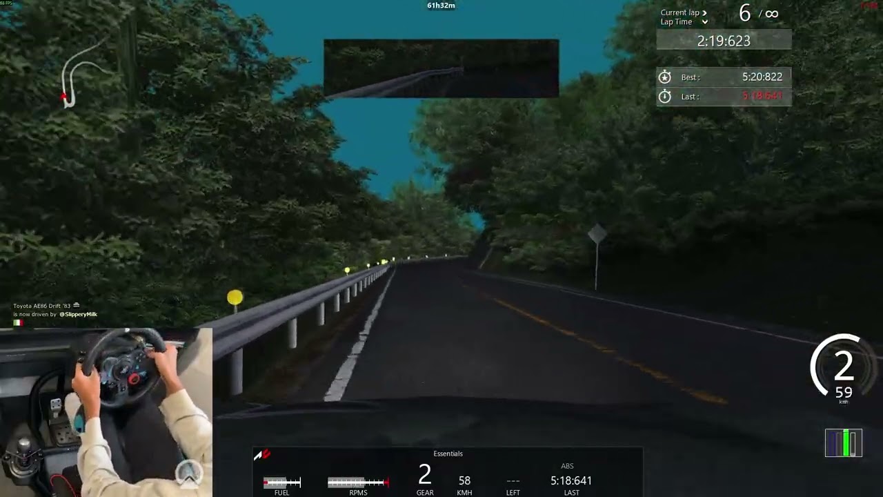 Touge Life #1 GT86 Lap(5:17:624) Akina Downhill Pass [Assetto Corsa]