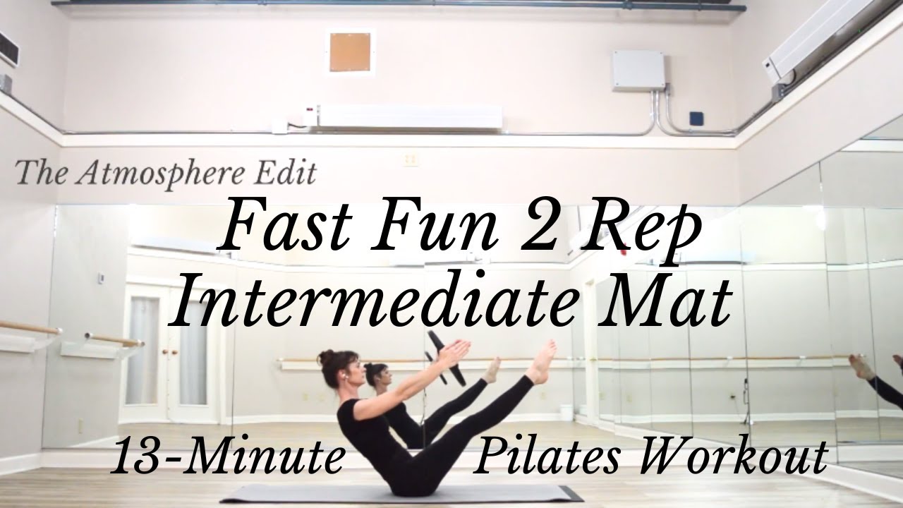 Fast, Fun Two Rep Intermediate Mat | 13-minute Authentic Pilates magic circle mat workout