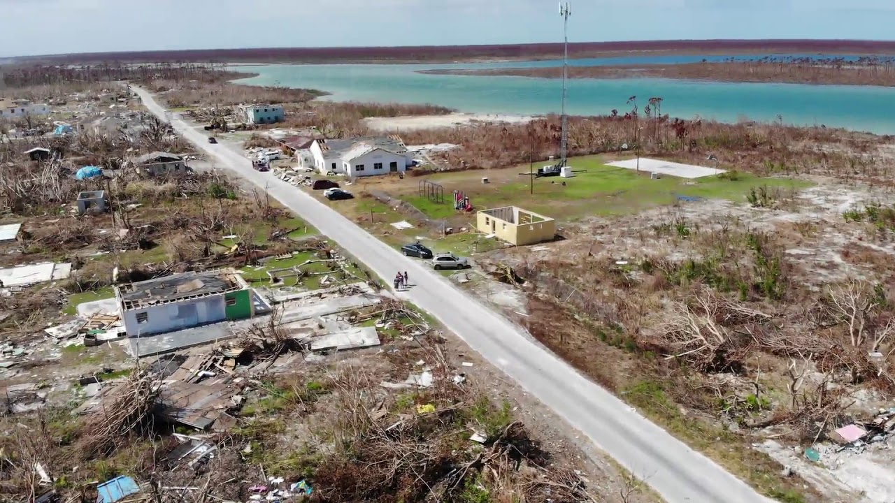 9-30-19 Mclean's Town, Grand Bahama Island Drone Views Of Mobile Cell Hurricane Dorian Destruction