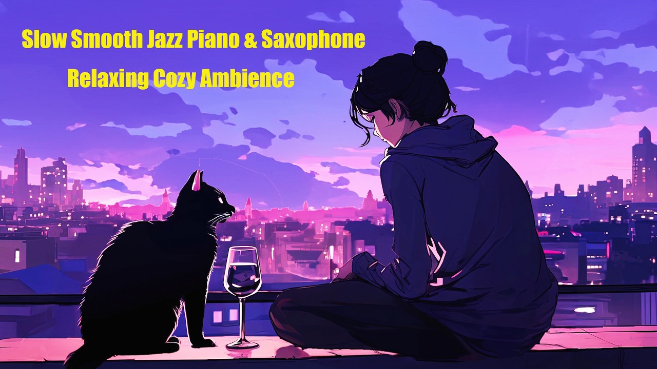 Slow Smooth Jazz Piano & Saxophone – Relaxing Cozy Ambience. Subscribe for more.(1)