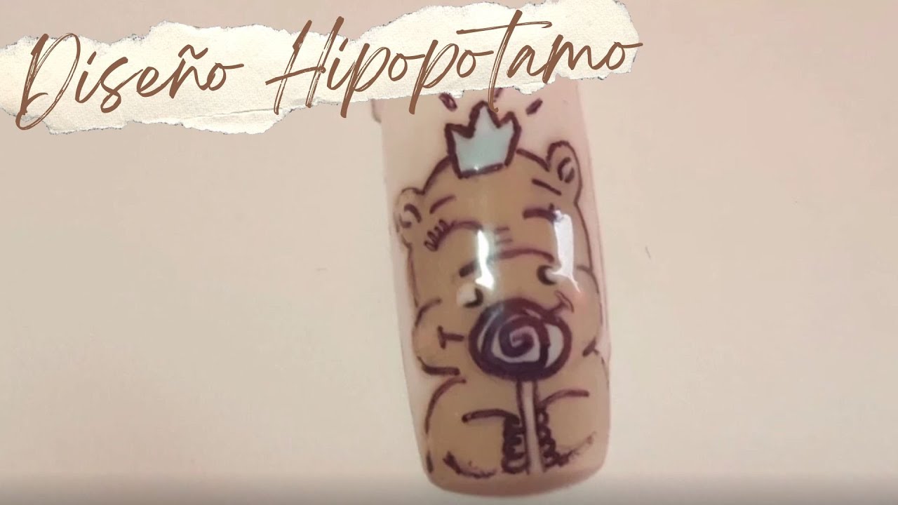 🦛✨ Uñas de Hipopótamo Kawaii | Nail Art Tierno y Divertido 💅💖