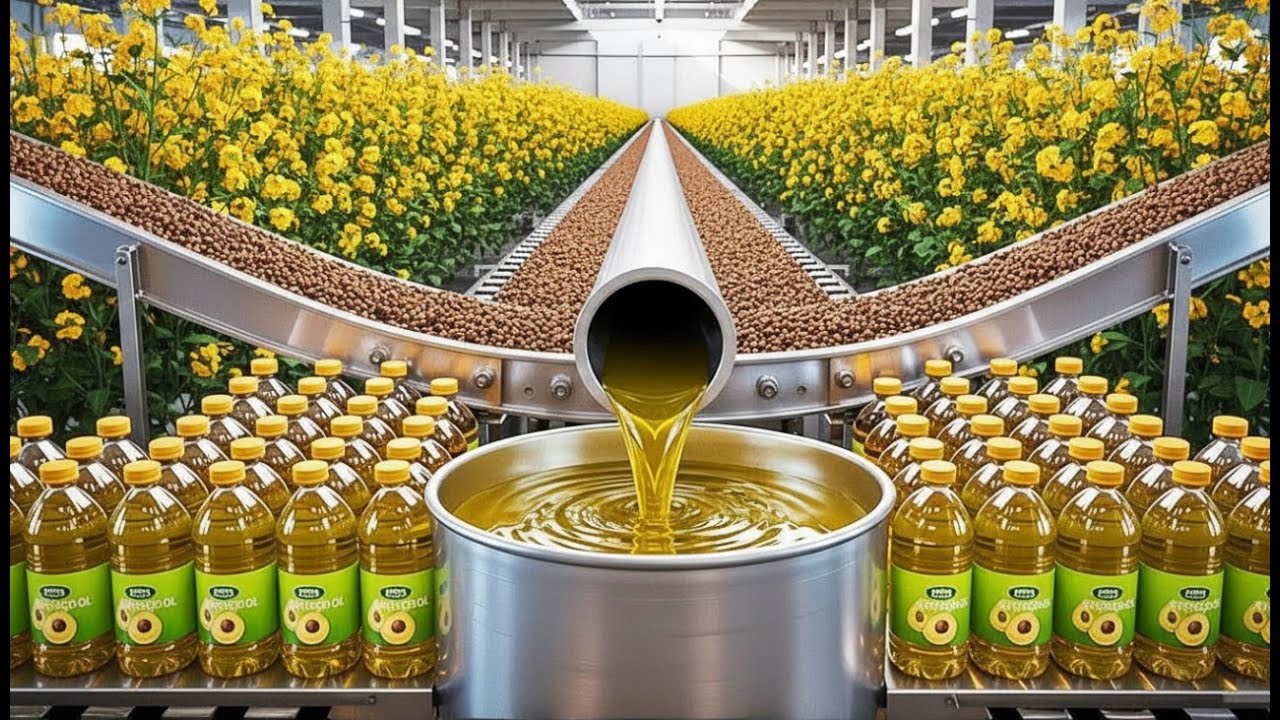 How Mustard oil is made (Full Factory Process)