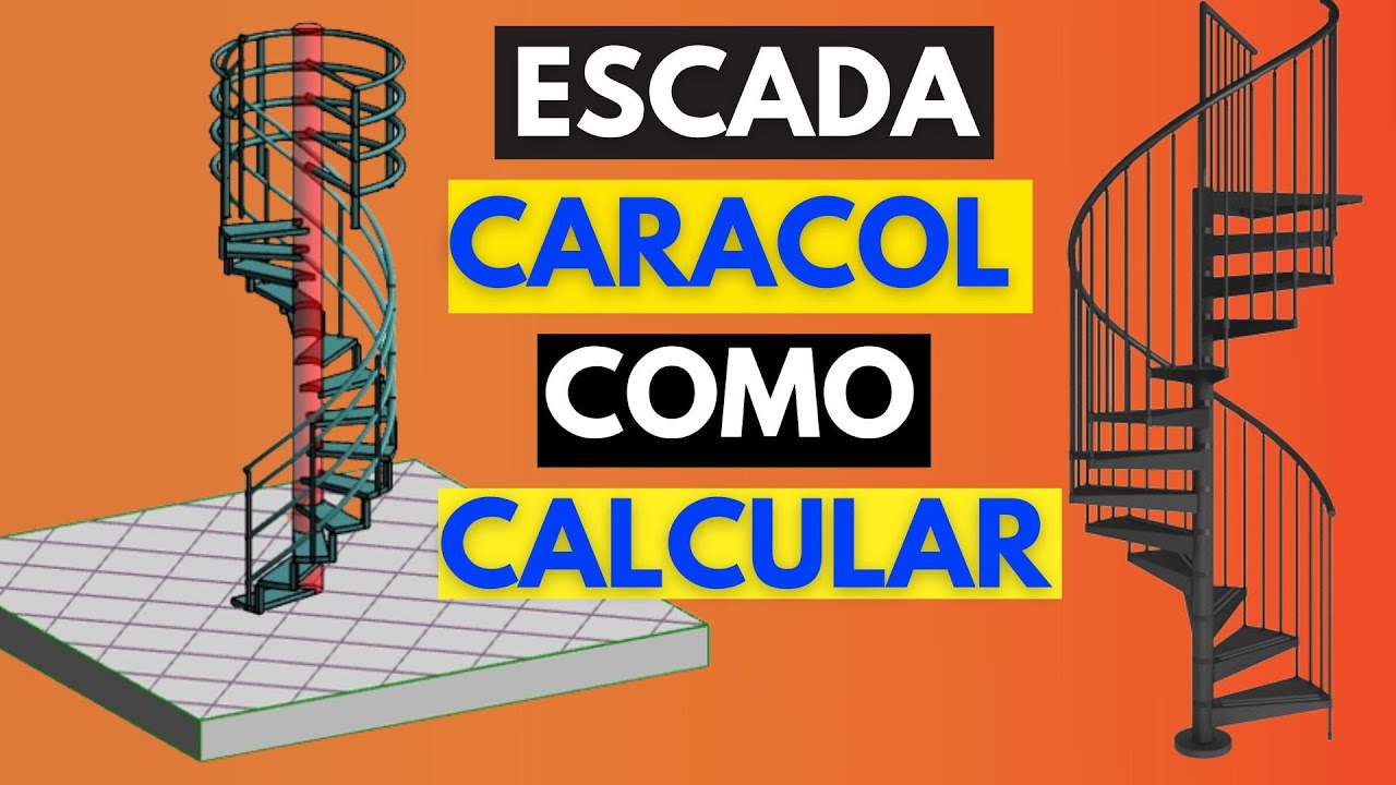 COMO FAZER A ESCADA CARACOL DE FERRO I Veja os detalhes, tipos materiais e cálculo do piso e espelho