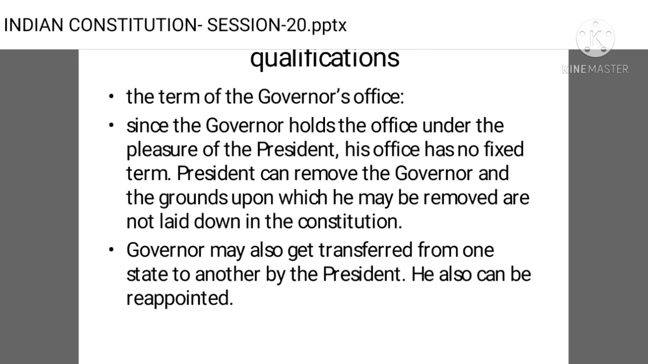 Governor : Appointment and Qualifications/Indian Constitution(1)