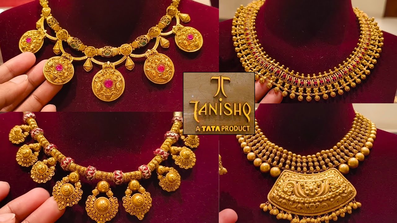 Tanishq🤩 Latest Antique Gold Necklace Set 2025 Collection with Price #trending #youtube #tanishq #yt