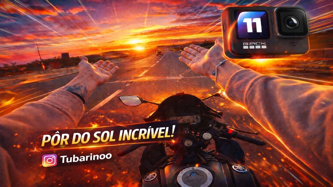 UM SIMPLES ROLE COM UM PÔR DO SOL INCRÍVEL ☀️ + Escape SC PROJECT🔥/ GOPRO 11 4K 60FPS - Yamaha R15