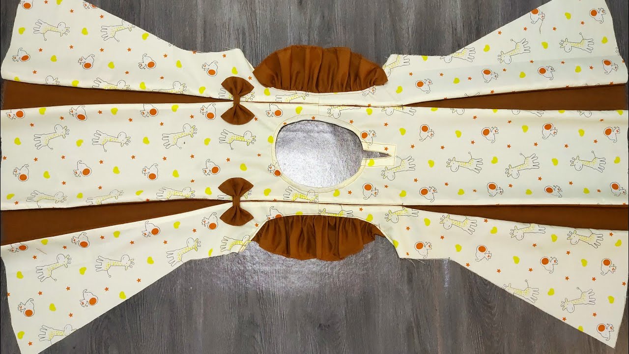 Beautiful❤️Very easy baby frock cutting and stitching for 2 - 3 year