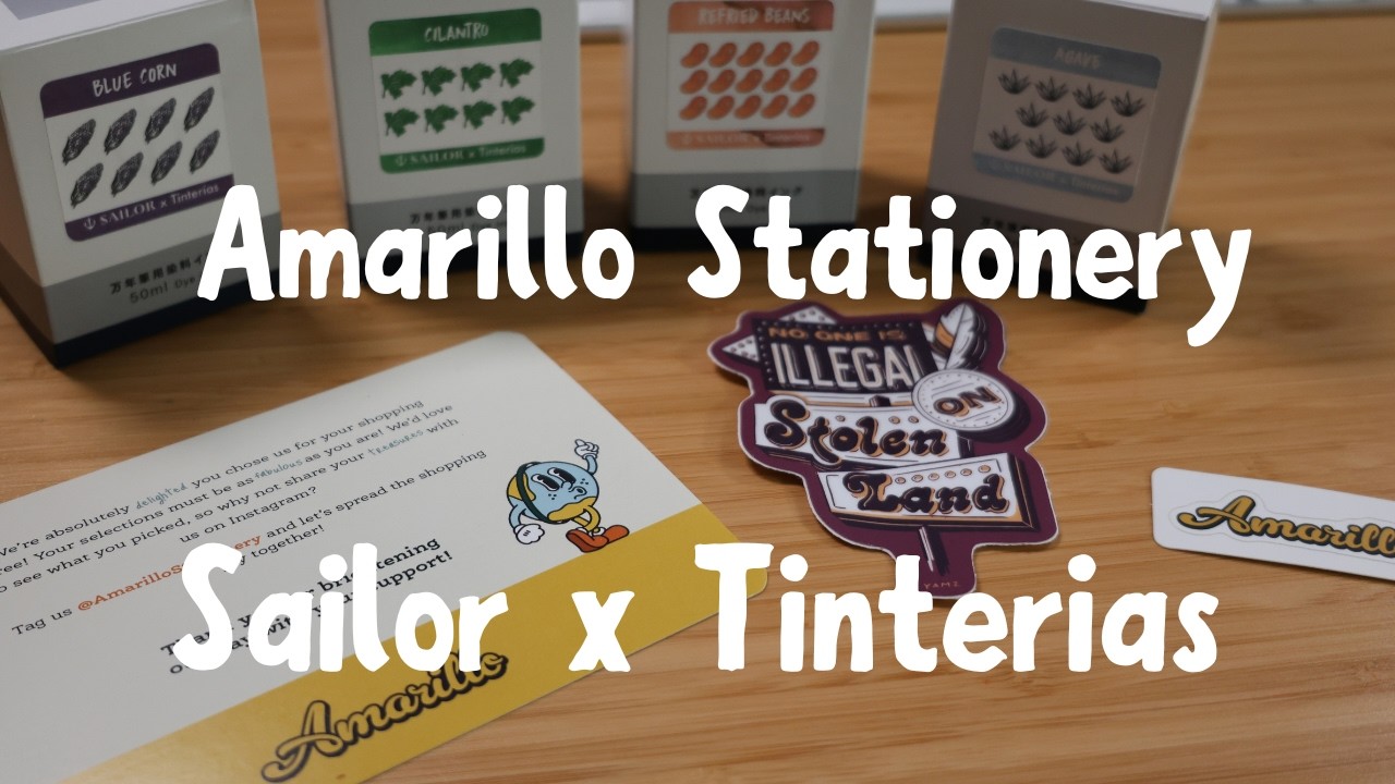 Amarillo Stationery Unboxing Sailor x Tinterias Inks
