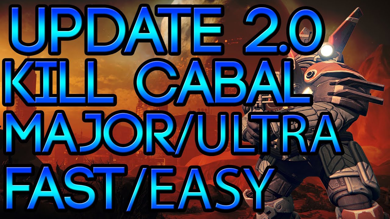 Destiny 10 Cabal Ultra/Major Kills Bounty | Fastest/Easiest Way!