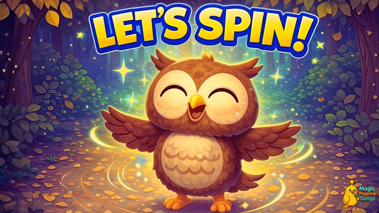 Песенка «Крутись и двигайся» для детей 🦉 | Вращающийся круг с мудрой совой
