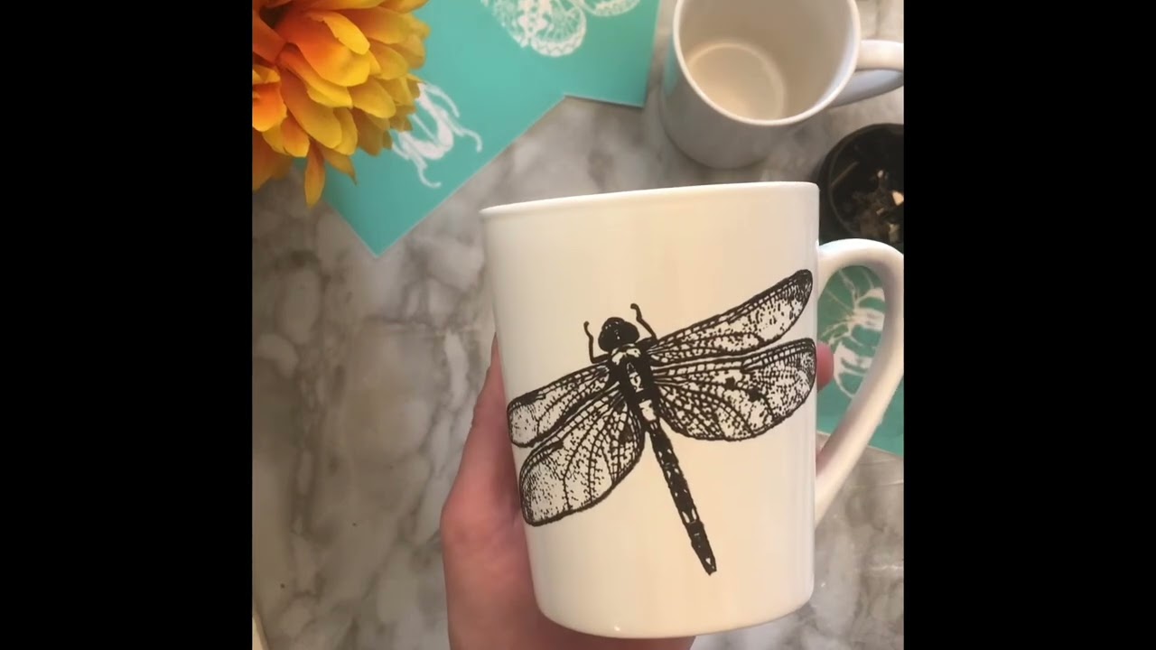 Create a permanent design on ceramic mugs using Chalkology Ink