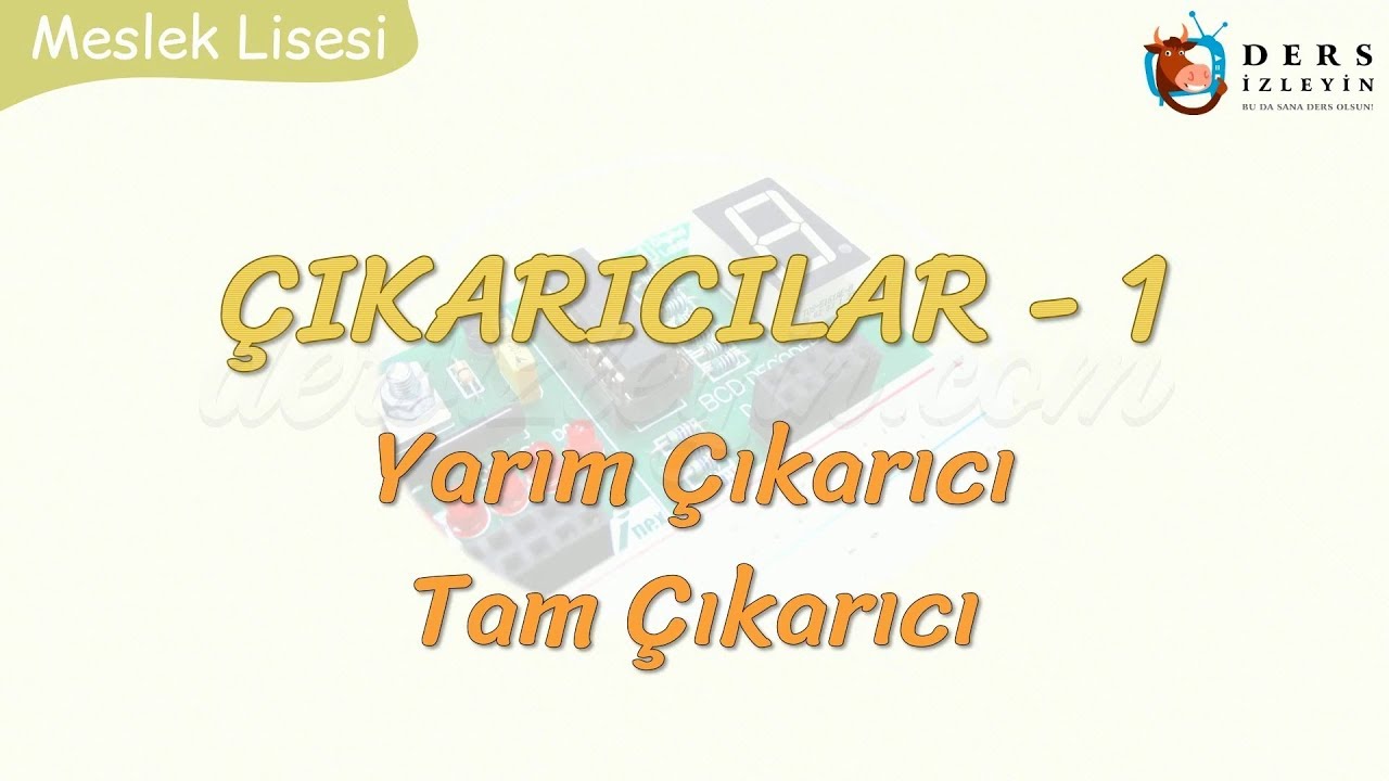 ÇIKARICILAR - 1 / YARIM ÇIKARICI - TAM ÇIKARICI