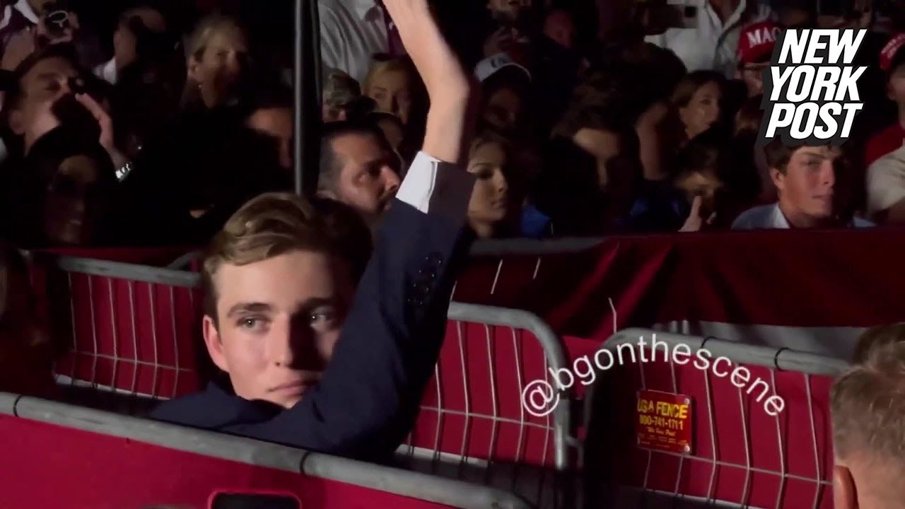 Barron Trump receives standing ovation at father Donald’s campaign rally