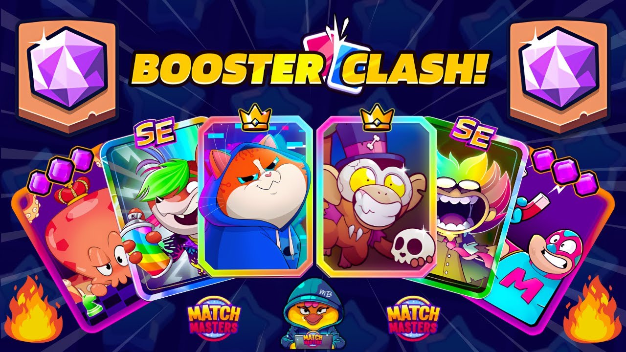 FREE BOOSTERS with BOOSTER CLASH! x6 BEST BOOSTERS | Match Masters Gem Grab + Rainbow