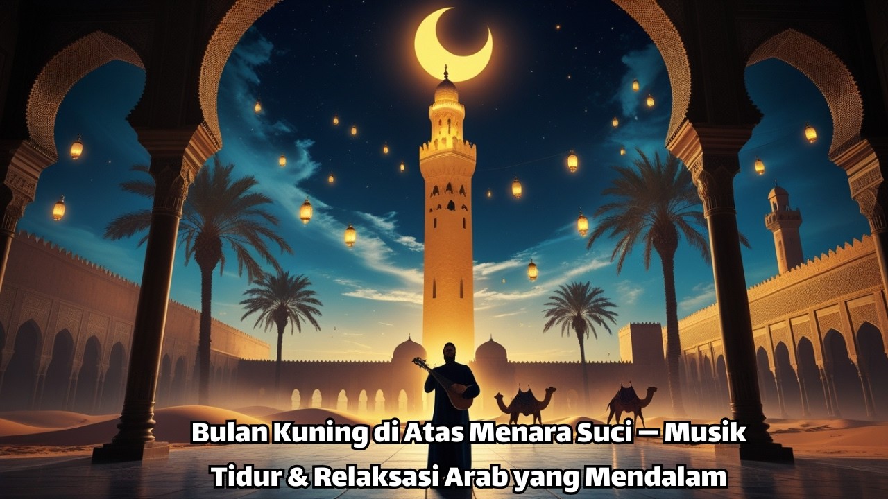 Bulan Kuning di Atas Menara Suci — Musik Tidur & Relaksasi Arab yang Mendalam