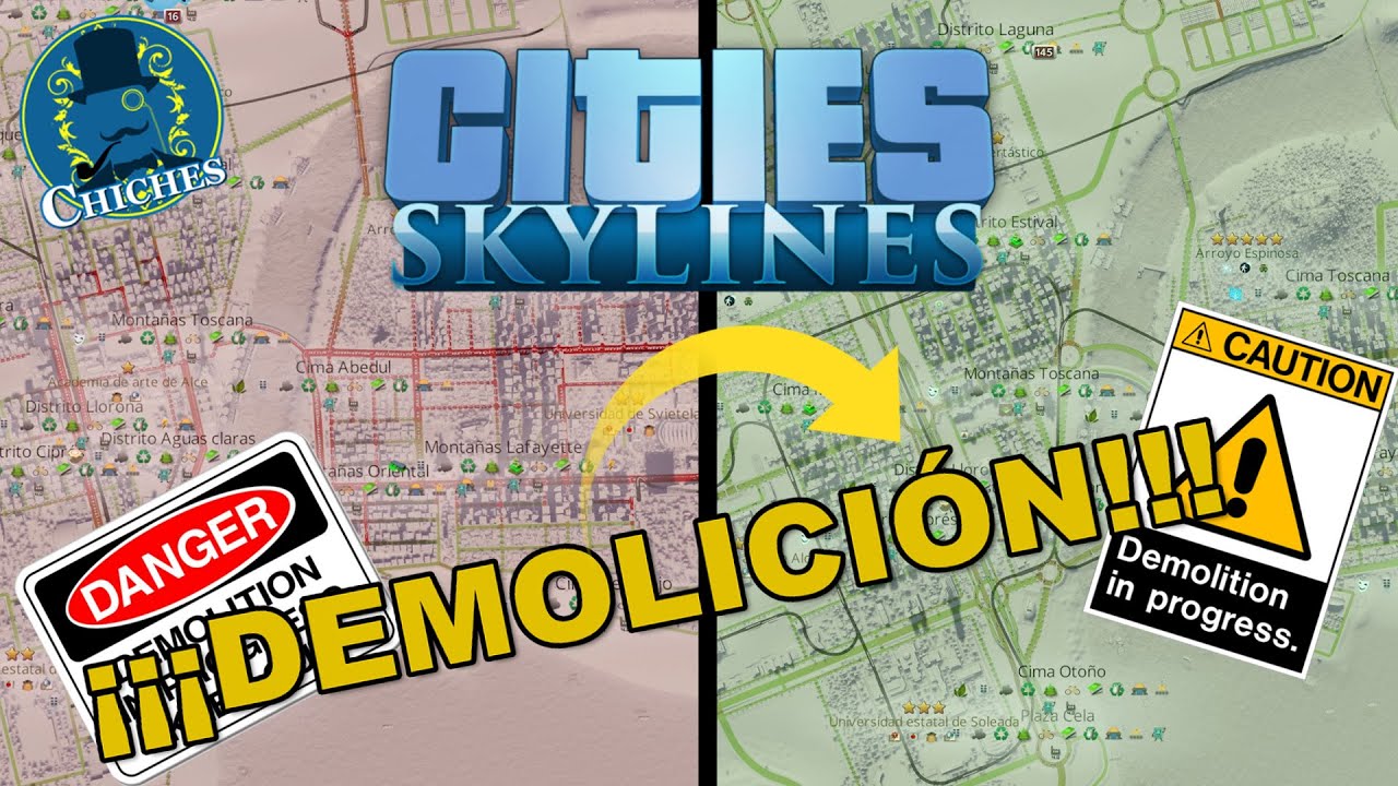 ¡¡¡¡DEMOLICIÓN!!! De 16% a 83% Cities Skylines: Arreglando Vuestras Ciudades