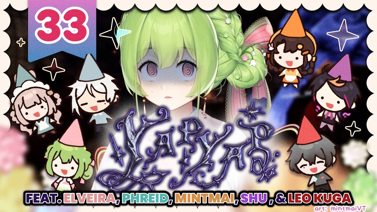 【Donothon Day 33 - YapYap】spooky wizards w/ @Elveira @phreid @mintmaiVT @ShuYamino @kugaleo_Q 🌷 #879