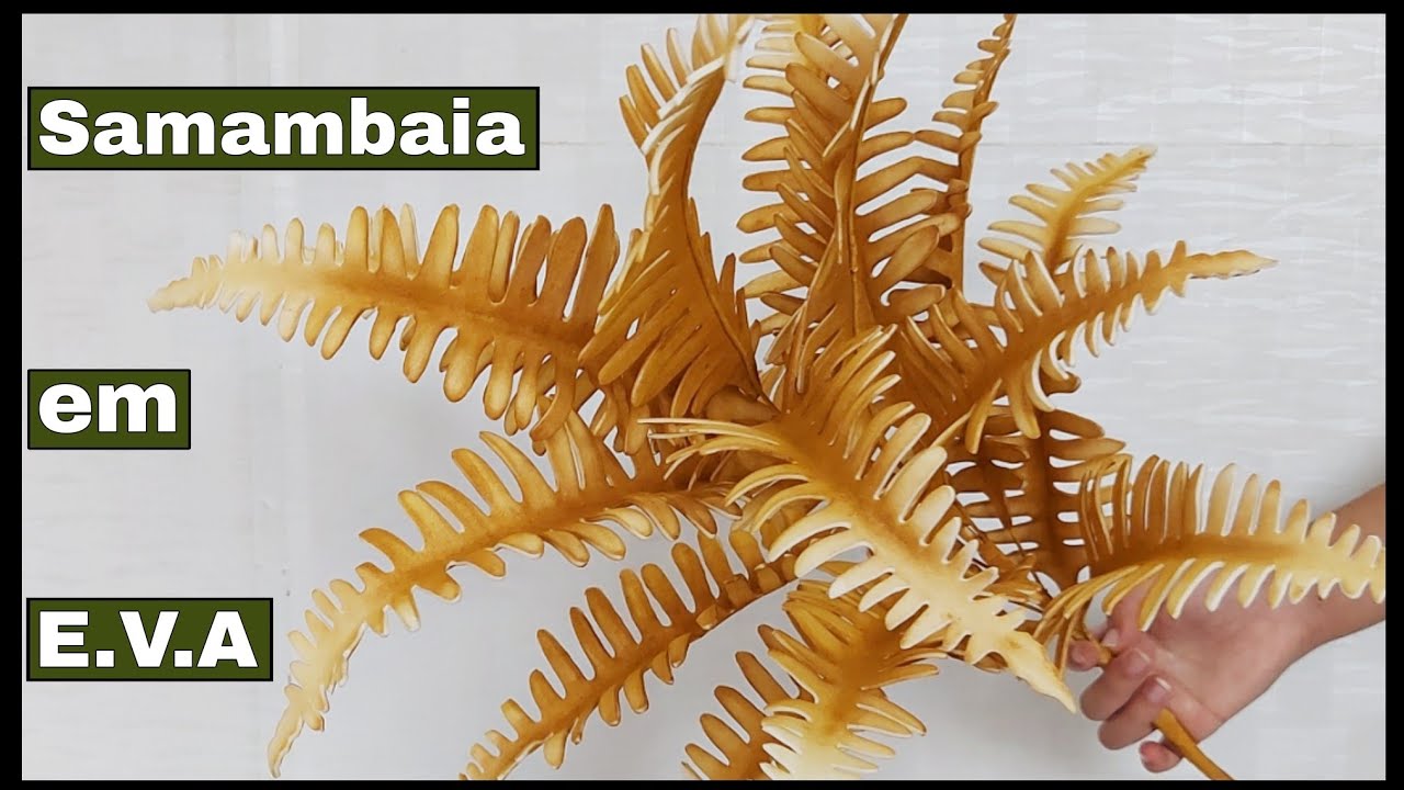Samambaia desidratada, em E.V.A - Complemento para arranjos