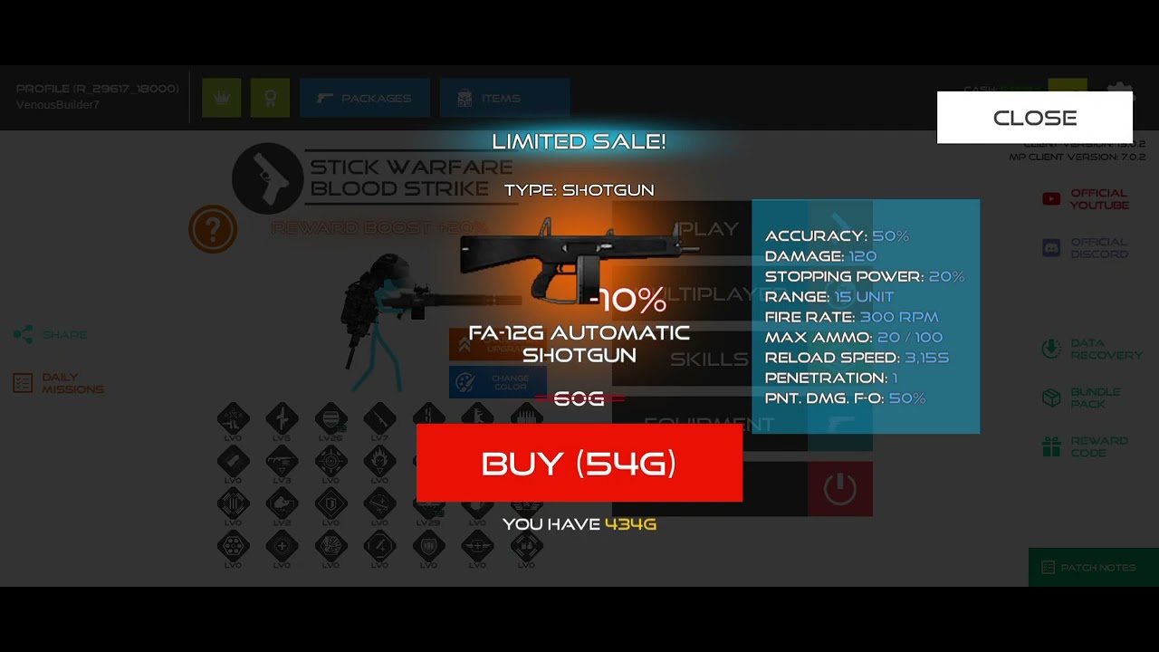 Playing elite bodycount in stick warfare blood strike 