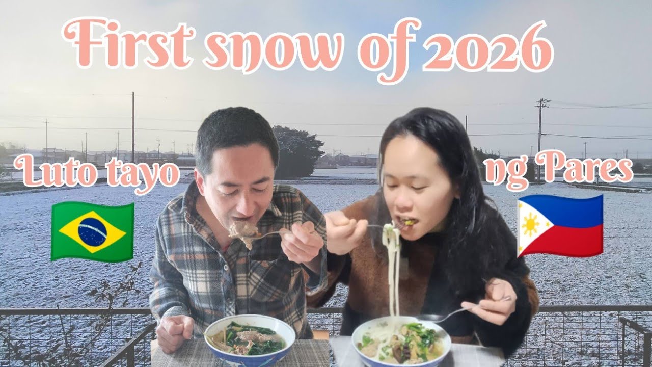 First snow of 2026 | Nag-enjoy sya sa niluto ko | Fil-Braz couple 🇵🇭🇧🇷