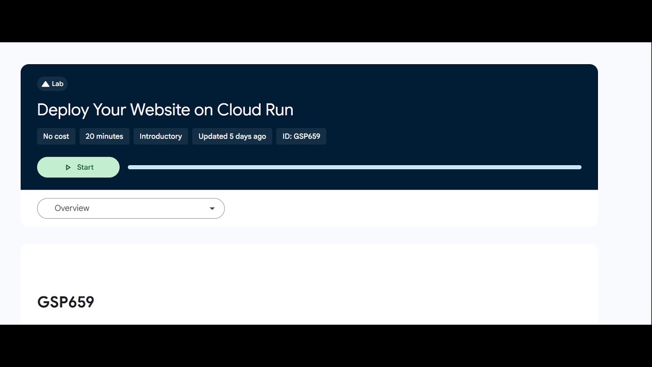 Deploy Your Website on Cloud Run (GSP659) | Google Cloud Skills Boost Lab | Complete Tutorial