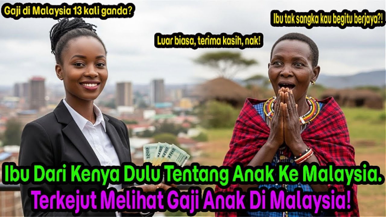 DULU BANTAH ANAK KE MALAYSIA, IBU DARI KENYA INI TERGAMAM LIHAT GAJI ANAK NAIK 13 KALI GANDA!
