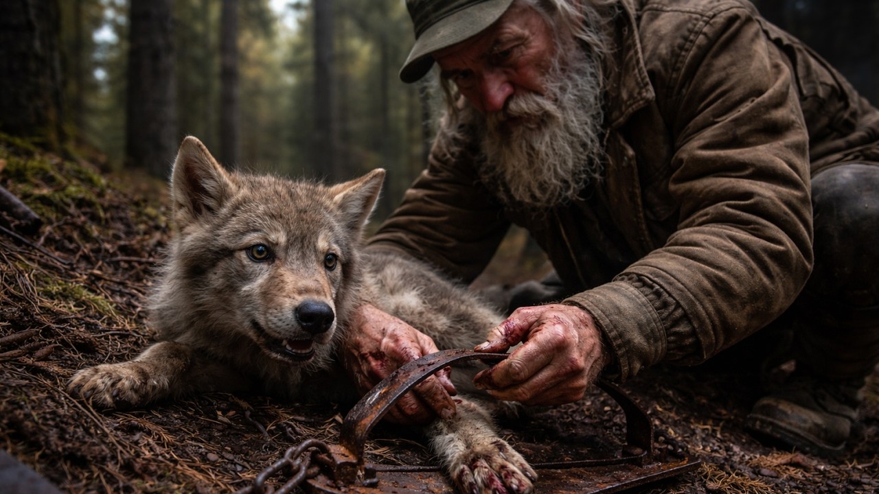 Старик освободил волчонка из капкана… Но ночью зверь вернулся и спас самое дорогое