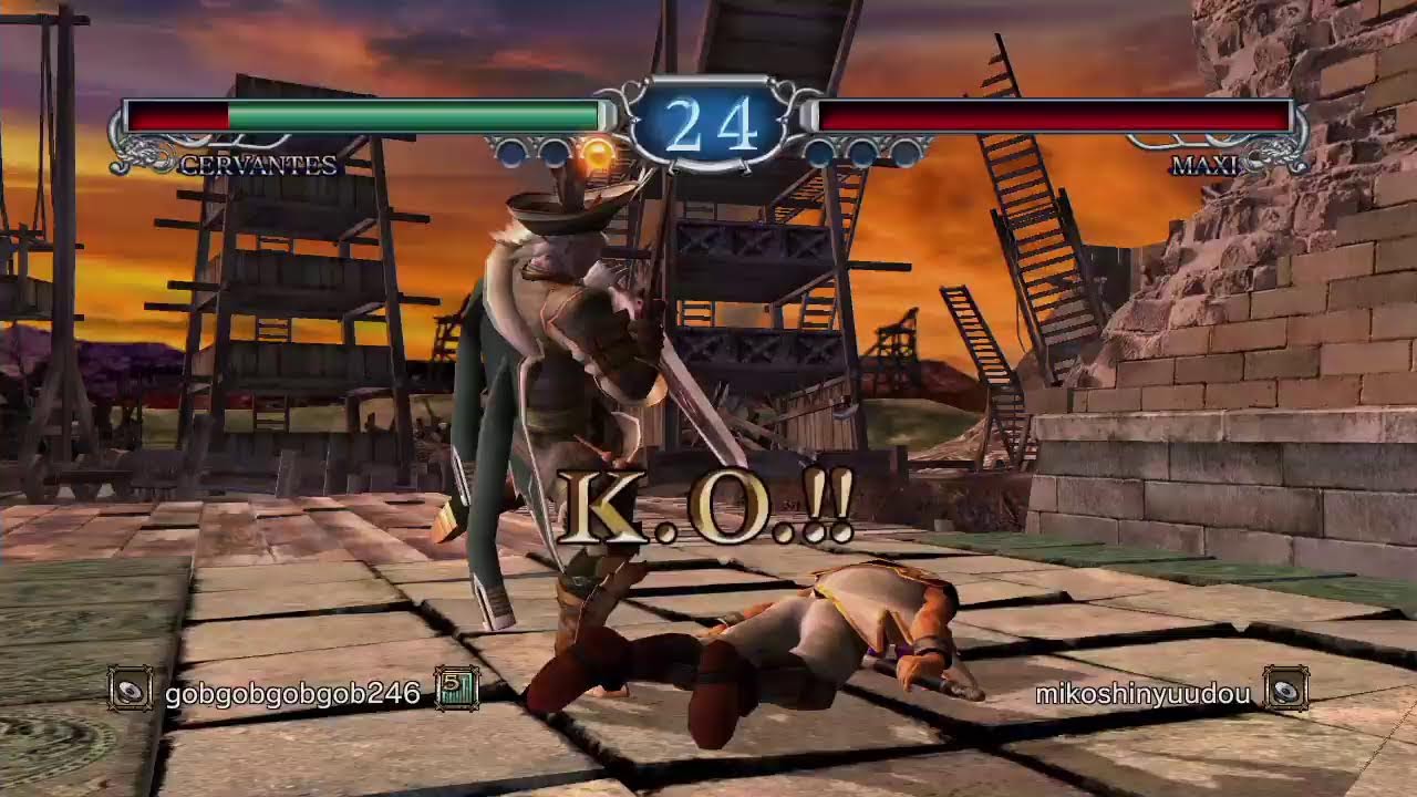 gob vs ororon  Soul Calibur 2 HD 対戦配信