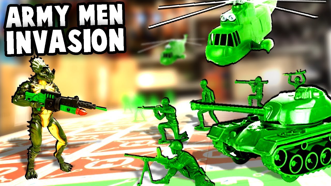 Huge GREEN ARMY MEN Invasion! Toy Soldiers Defense! (Hypercharge Unboxed Multiplayer Gameplay)