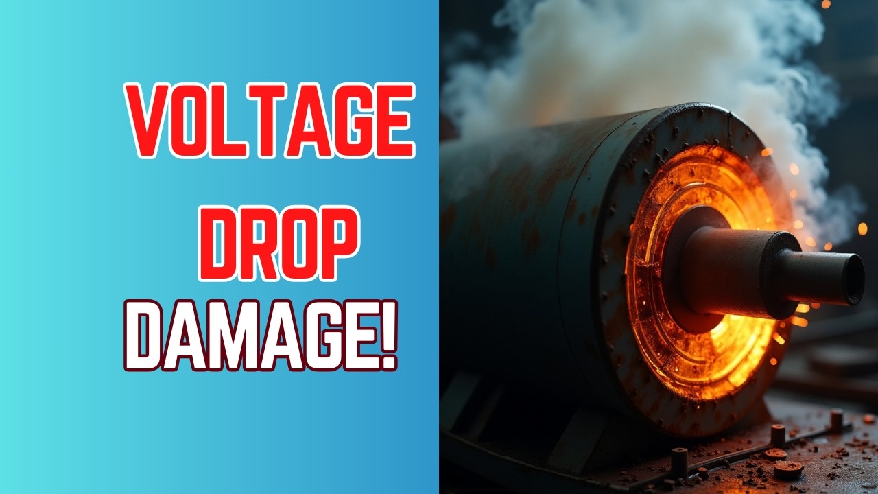 Can voltage drop damage a 3 phase motor?