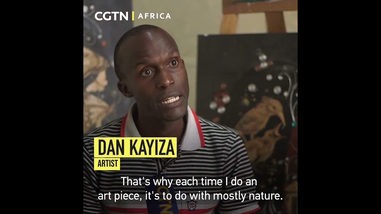 Ugandan nature lover creates art from banana fibre