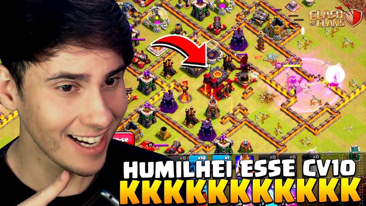 HUMILHEI ESSE CV10 COM MEU CV9 KKKKKKKKKKK NO CLASH OF CLANS
