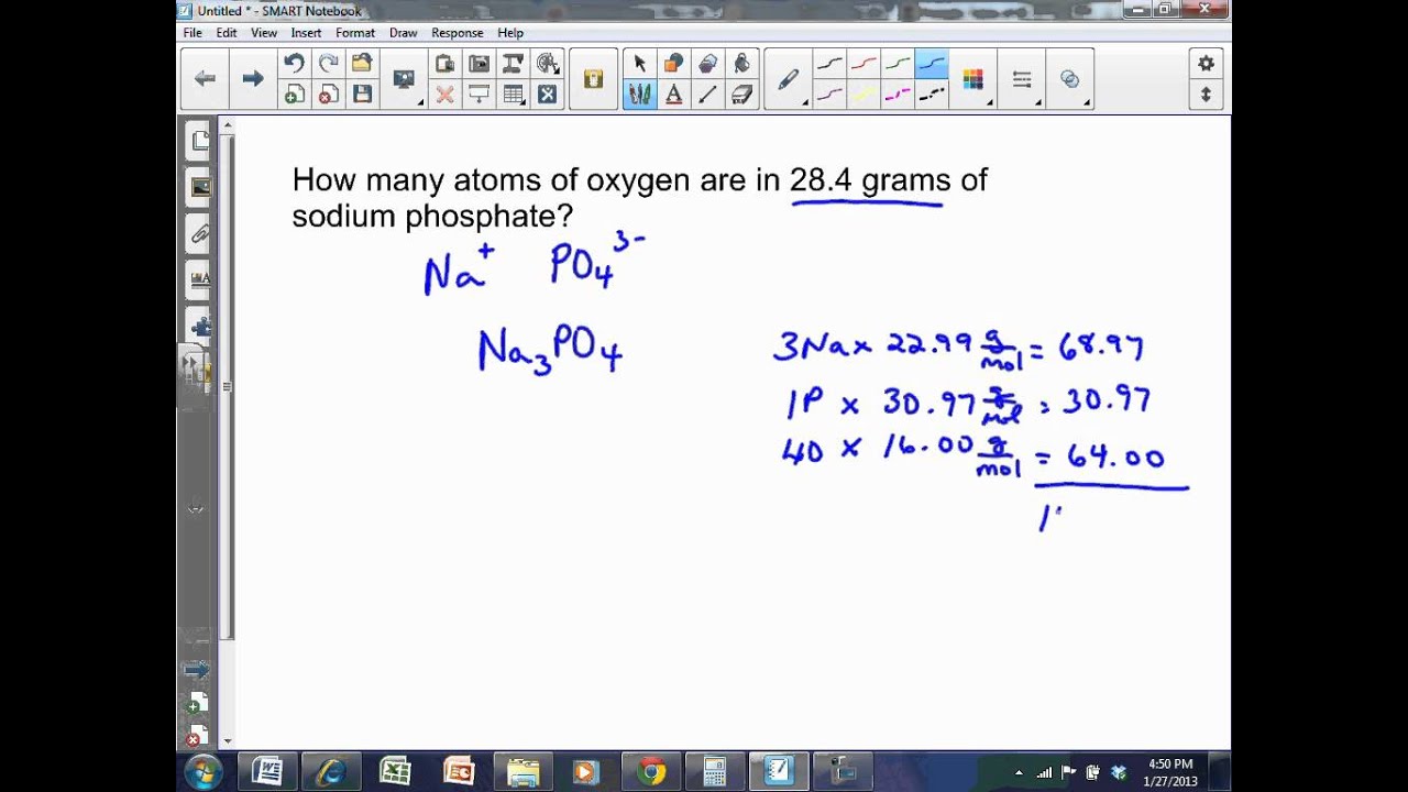 grams compound to atoms