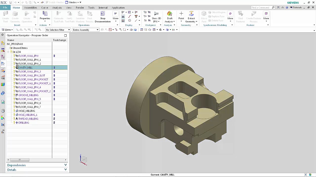 Dialog Search in NX CAM