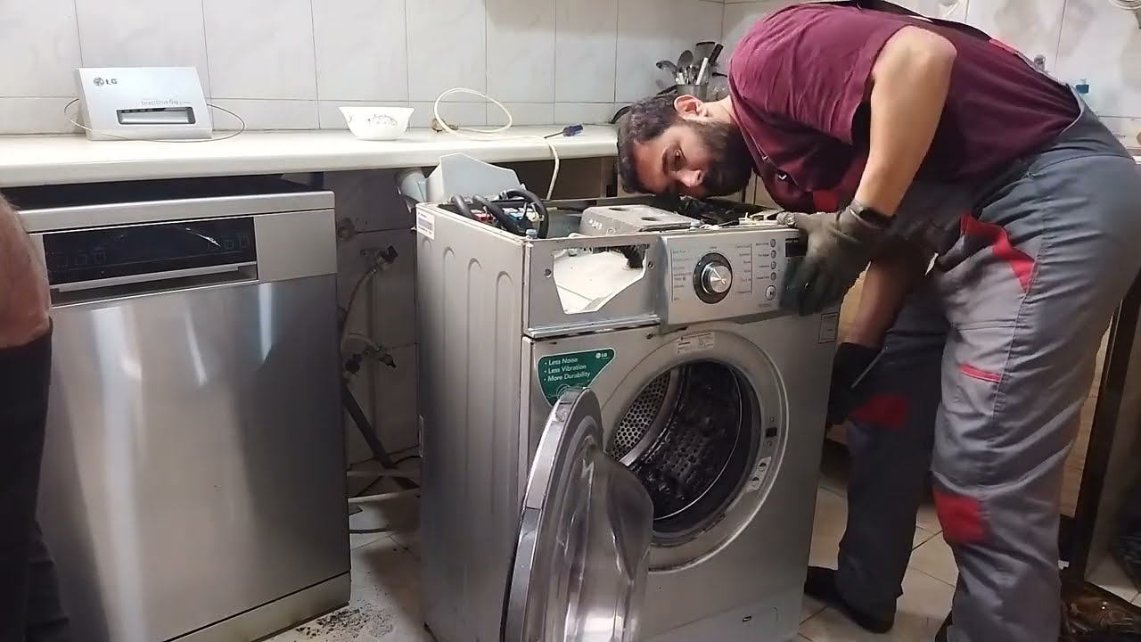 لباسشویی ال جی،باز کردن لباسشویی ال جی،آموزش
