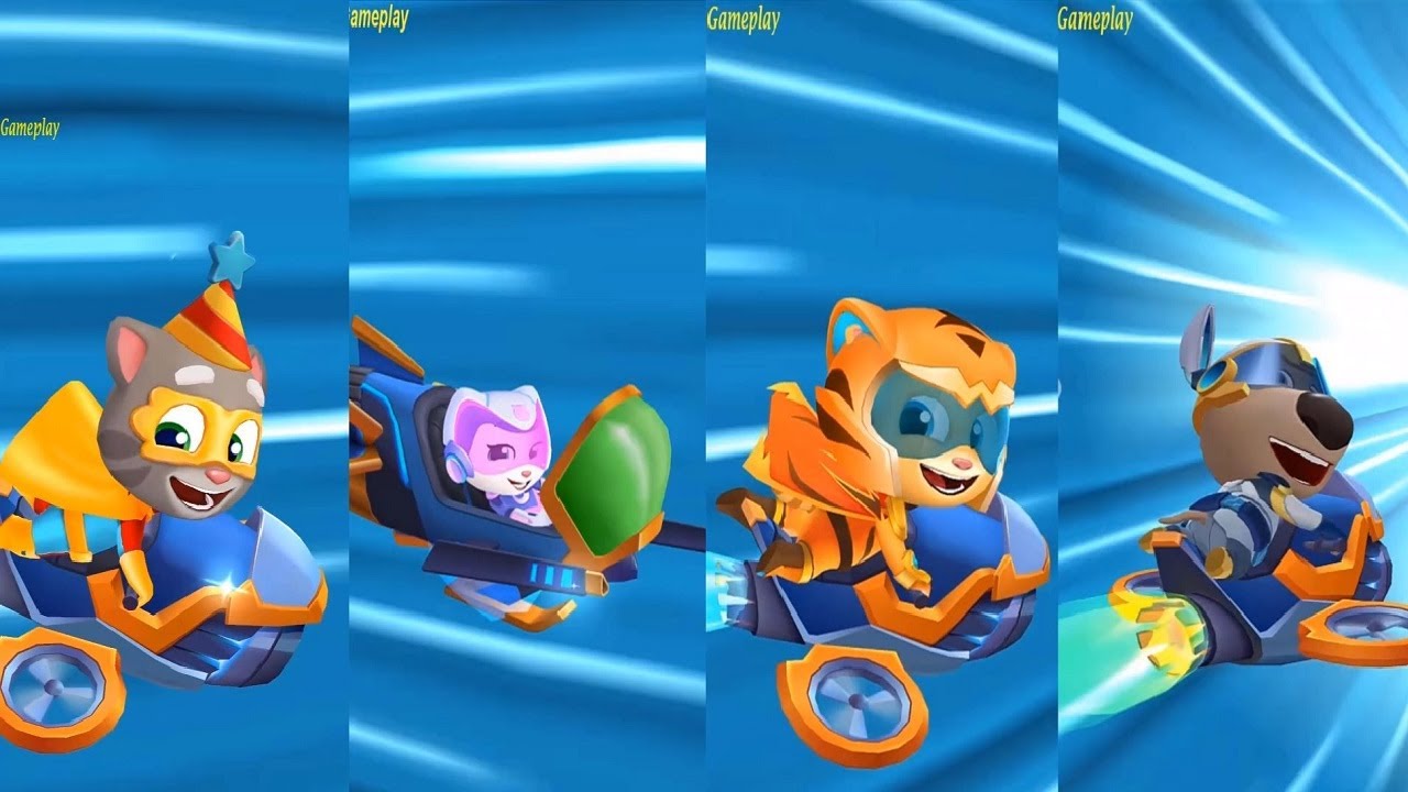 Talking Tom HERO DASH 2024 Chinese Version SUPER GINGER VS SUPER BEN VS Birthday Tom SUPER ANGELA