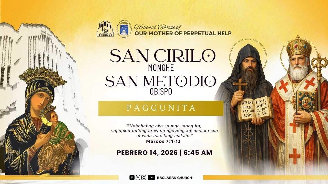 Baclaran Church: Paggunita kina San Cirilo, monghe, at San Metodio, obispo