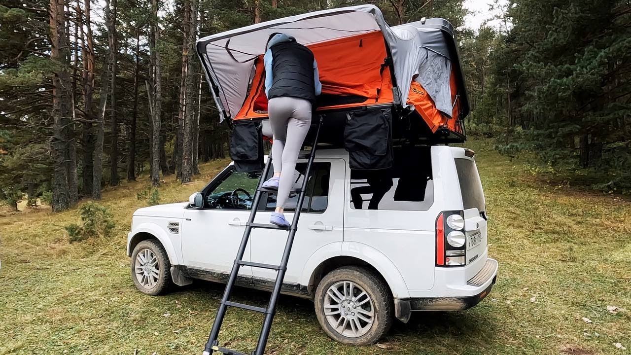Кемпинг у высокогорного озера с надувной и автопалаткой #camping