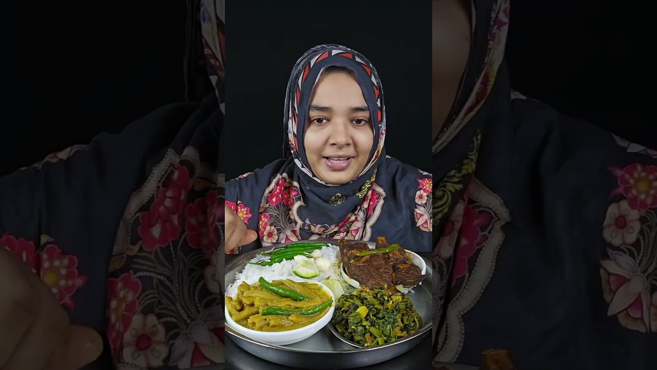 Cooking & Eating 2 Whole Fish Curry,Shorse Water Lily,Dry Fsh with Spinach Rice(Bigbites)Asmr Eating
