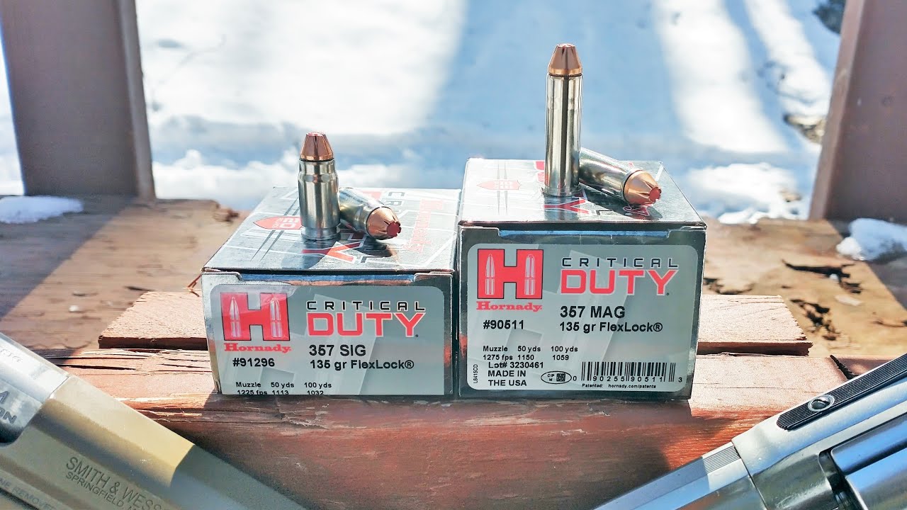 .357 Sig против .357 Magnum — тест Hornady Critical Duty Ballistic Gel