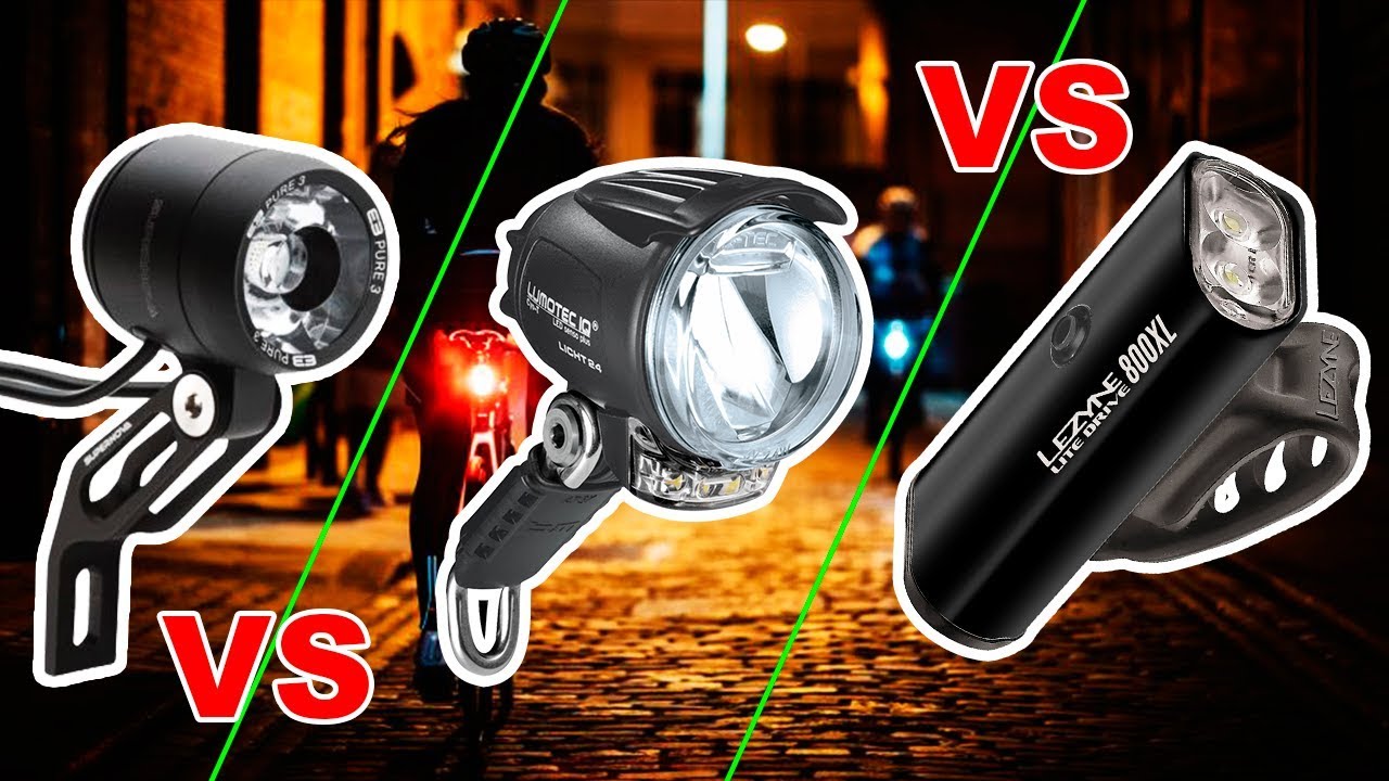Dynamo Headlight test (Supernova E3 Pure 3/Busch+M&uuml;ller CYO PREMIUM 80 lux/Lezyne Lite Drive 800XL)