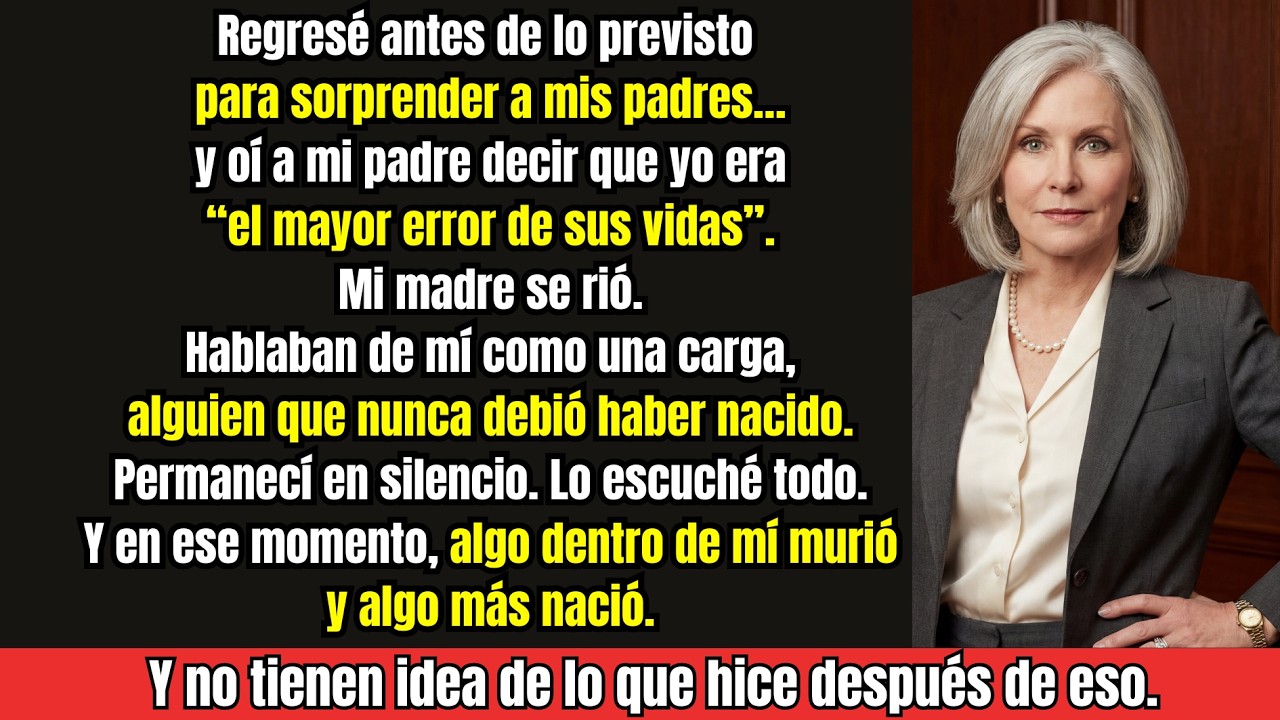 Volví antes de lo previsto para sorprender a mis padres… y escuché una verdad que nunca debí oír.