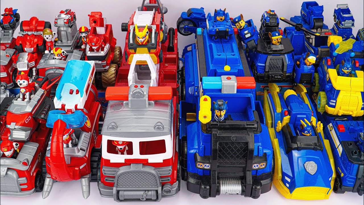 Paw Patrol Chase & Marshall Toys Unboxing | Chase's Power Haulin Rescue Cruiser| Marshall Fire Truck